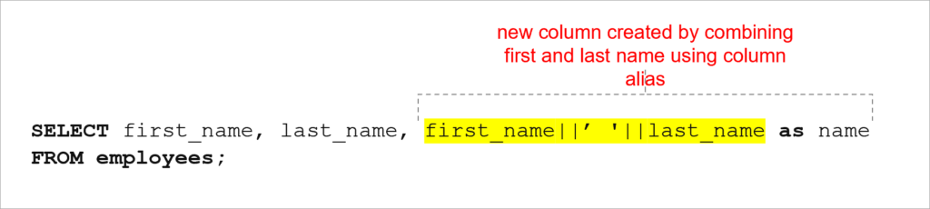 sql create new column in query output